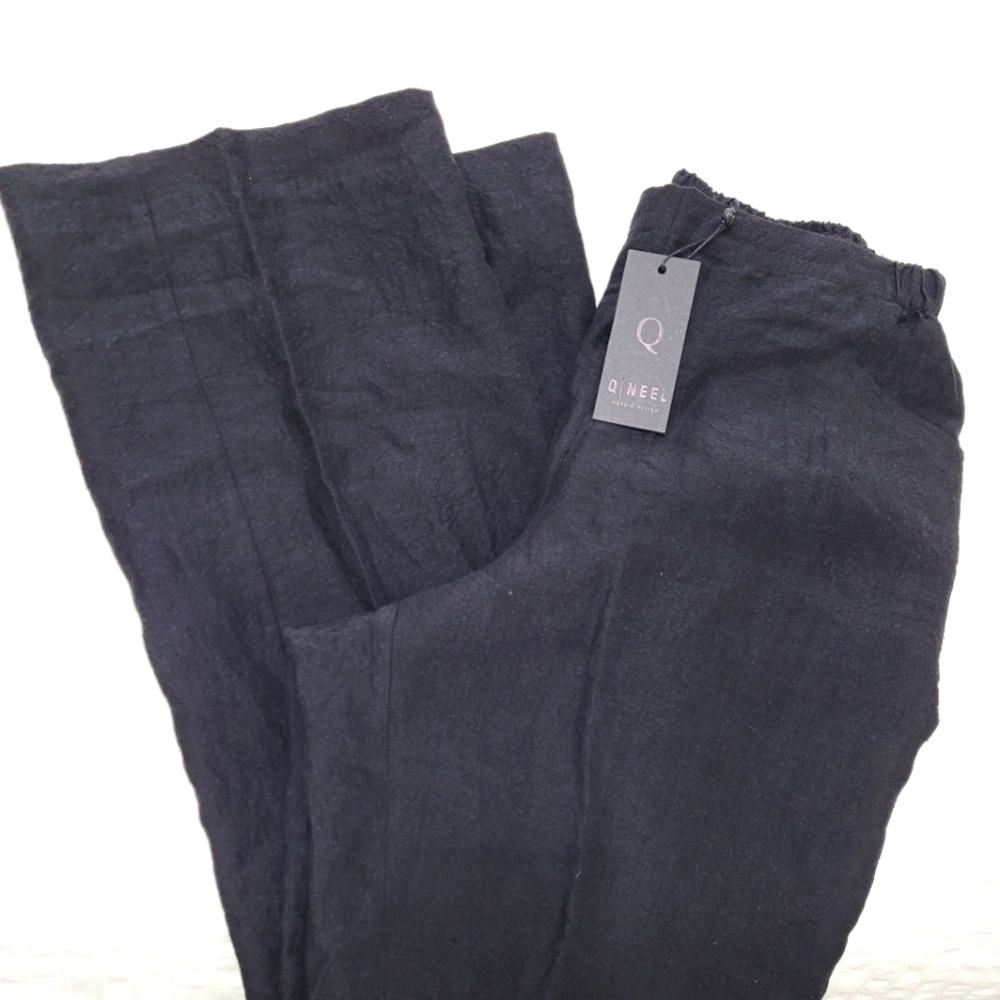 Q Neel black linen trousers size 16
